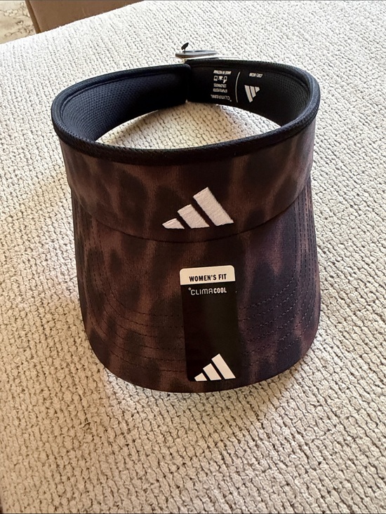adidas Accessories - adidas Women's Visor - Dark Brown and Black Cheetah Print NWT